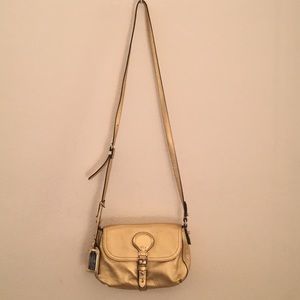Gold Ralph Lauren cross body bag